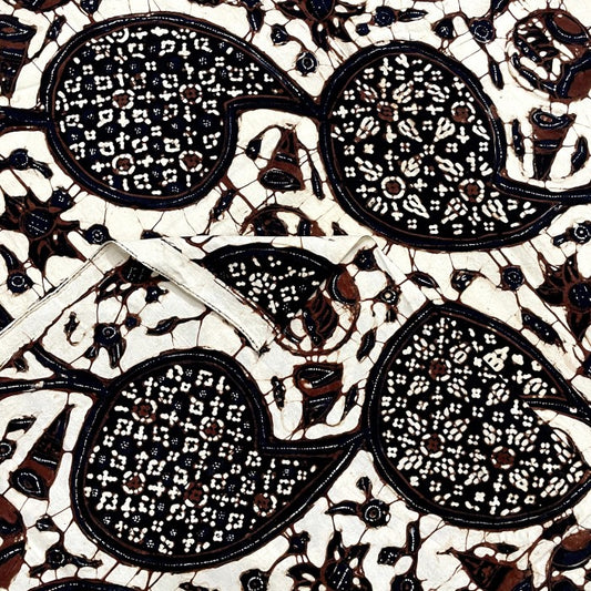 Batik Kuno Tulis Sogan Jogja motif Nitik circa1980