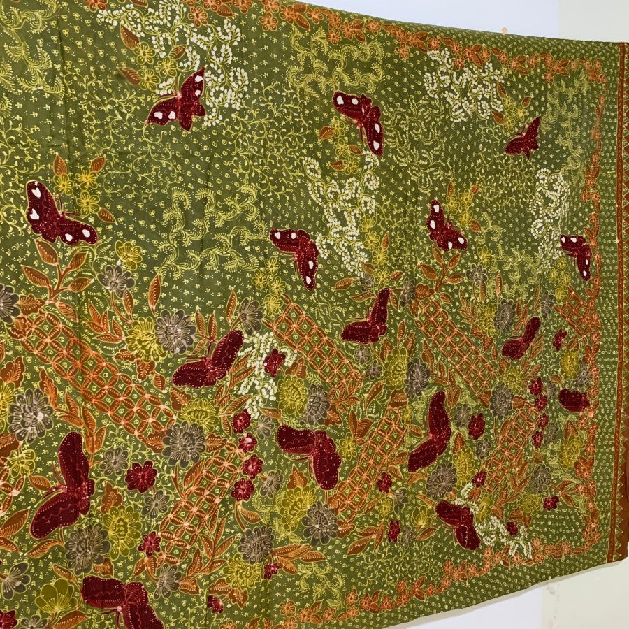 Auténtico batik escrito a mano con lasem: lujoso y hermoso batik de algodón y seda